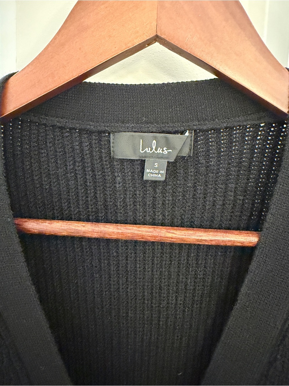 Lulu's Black V-Neck Button-Front Mini Dress, S - Picture 6 of 6